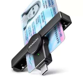 AXAGON CRE-SMPC Buzunar pliabil USB-C contact Cititor de carduri inteligente. Potrivit pentru aplicația eObčanka AXAGON CRE-SMPC Buzunar pliabil USB-C contact Cititor de carduri inteligente. Potrivit pentru aplicația eObčanka