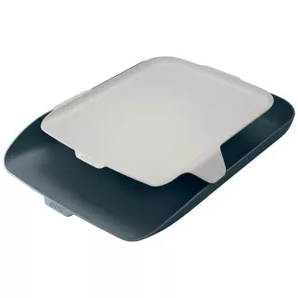 LEITZ Suport de documente cu organizator Cosy, gri catifelat