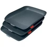 LEITZ Suport de documente cu organizator Set Cosy 3 buc. catifea gri