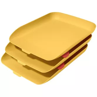 LEITZ Suport de documente cu organizator Set Cosy 3 buc galben cald