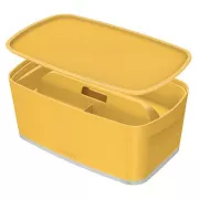 LEITZ Cutie depozitare cu capac MyBox Cozy + Organizator cu maner, marimea S, galben cald