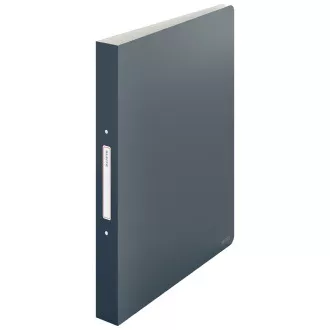 LEITZ Cutie cu inele Cosy PP 2RR, inel dublu, gri catifelat