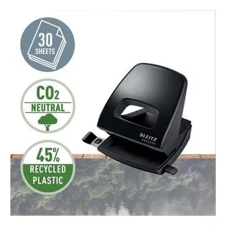LEITZ Perforator ecologic NeXXt RECYCLE, 30 coli, negru LEITZ Perforator ecologic NeXXt RECYCLE, 30 coli, negru
