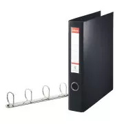 Esselte plastic. inel. dosar VIVIDA, 4DR/40mm, cotor 60 mm, negru