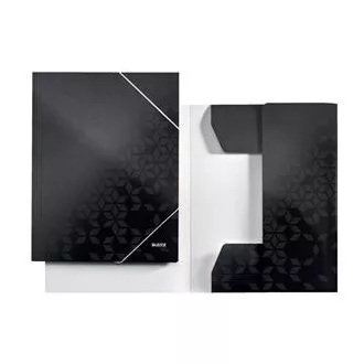 LEITZ WOW Foldere cu trei clape, A4, negru