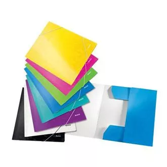 LEITZ WOW Foldere cu trei clape, A4, negru