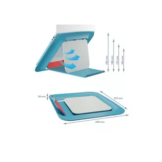 LEITZ Suport reglabil pentru laptop ERGO Cosy, albastru calm