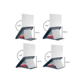 LEITZ Suport reglabil pentru laptop ERGO Cosy, gri catifelat