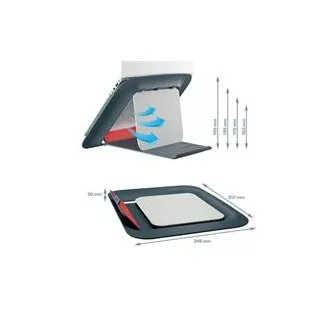 LEITZ Suport reglabil pentru laptop ERGO Cosy, gri catifelat