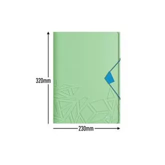 LEITZ UrbanChic PP cu trei clapete, A4, verde