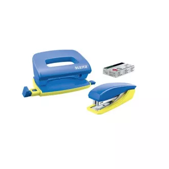 LEITZ UrbanChic mini set de capsatoare și perforatoare LEITZ UrbanChic, albastru