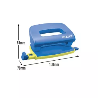 LEITZ UrbanChic mini set de capsatoare și perforatoare LEITZ UrbanChic, albastru