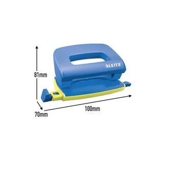 LEITZ UrbanChic mini set de capsatoare și perforatoare LEITZ UrbanChic, albastru