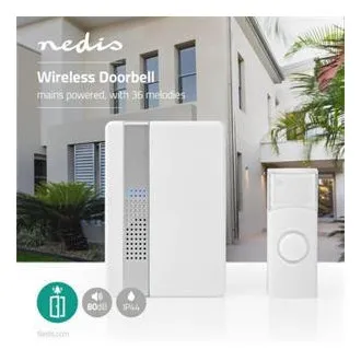 Nedis DOORB223CWT - Kit Sonerie Wireless | Alimentat de la rețea | 36 Melodii Nedis DOORB223CWT - Kit Sonerie Wireless | Alimentat de la rețea | 36 Melodii