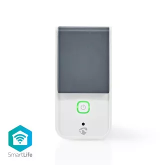 Nedis WIFIPO120EWT - Priză SmartLife Smart | Wi-Fi | IP44 | Contor de consum | 3680 W | Franța / Tip E (CEE 7/6) | -30 - 40 °C |