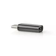 Nedis CCGB60910BK - Adaptor USB-C| USB 2.0 | Mufă USB-C™ | Priză USB Micro-B | 480 Mbps | rotund | Placat cu nichel