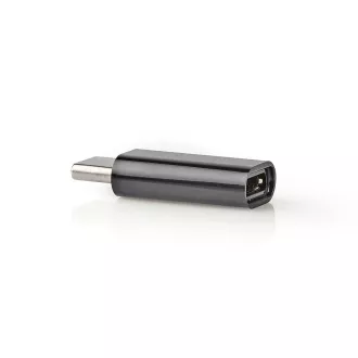 Nedis CCGB60910BK - Adaptor USB-C| USB 2.0 | Mufă USB-C™ | Priză USB Micro-B | 480 Mbps | rotund | Placat cu nichel