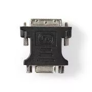Nedis CCGB32902BK - Adaptor DVI| Mufă DVI-I 24+5 | Priză VGA | Placat cu nichel | Direct | PVC | Negru