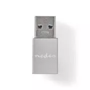 Nedis CCGB60925GY - Adaptor USB-C| USB 3.2 Gen 1 | Mufă USB-A | Priză USB-C™ | 5 Gbps | rotund | placat cu nichel