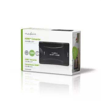 Nedis VCON3461BK - Convertor HDMI™ | Intrare HDMI™ | Priză SCART | 1 sens | 1080p | 1,2 Gbps | ABS | Negru