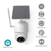 Nedis SIMCBO50WT - SmartLife Outdoor Camera| 4G | Înclinare | Full HD 1080p | IP65 | Vedere pe timp de noapte | Alb