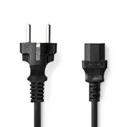 Nedis CEGL10030BK20 - Cablu de alimentare | Fișă tip F | IEC-320-C13 | Direct | Direct | 2 m | Negru