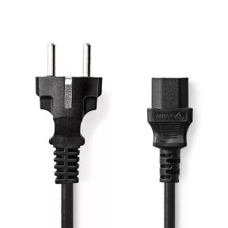 Nedis CEGL10030BK20 - Cablu de alimentare | Fișă tip F | IEC-320-C13 | Direct | Direct | 2 m | Negru