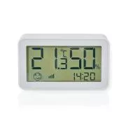 Nedis ZBSC30WT - Senzor inteligent de climat | Zigbee 3.0 | Alimentat cu baterie | Android™ / IOS | Alb