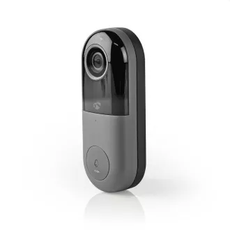 Nedis WIFICDP40CWT - Telefon video inteligent Wi-Fi | Cloud/ microSD/ Onvif | IP65 | senzor de mișcare | Alb