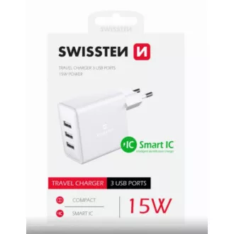ADAPTATOR DE REȚEA ELVETIAN 3x USB 3A 15W ALB ADAPTATOR DE REȚEA ELVETIAN 3x USB 3A 15W ALB