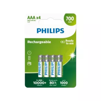 Baterii reîncărcabile Philips AAA 700mAh, NiMH - 4 bucăți