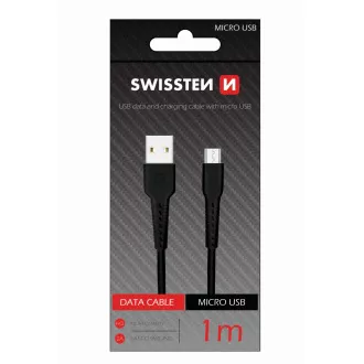 CABLU DE DATE SWISSTEN USB / MICRO USB 1.0 M NEGRU CABLU DE DATE SWISSTEN USB / MICRO USB 1.0 M NEGRU