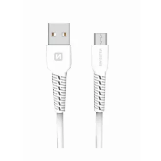 SWISSTEN CABLU DE DATE USB / MICRO USB 1.0 M ALB SWISSTEN CABLU DE DATE USB / MICRO USB 1.0 M ALB