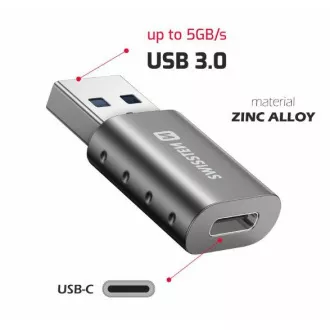 ADAPTATOR ELVETIAN USB-A(M)/USB-C(F)