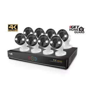 iGET HOMEGUARD HGNVK164908 - Sistem Ultra HD 4K cu sursă de alimentare PoE, NVR cu 16 canale   8 camere 4K HGNVK936CAM 8x HGNVK936CAM