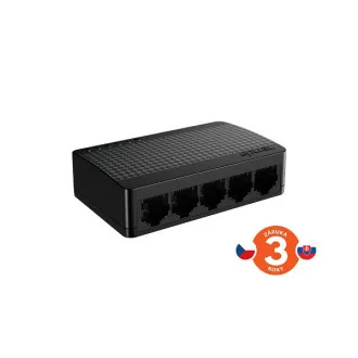 Tenda SG105M - Comutator Gigabit Ethernet cu 5 porturi, 10/100/1000Mbps, plastic, desktop