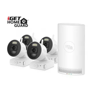 iGET HOMEGUARD HGDVK83304 - Sistem de camere de supraveghere CCTV 3K DVR 8CH   4x cameră cu LED și sunet