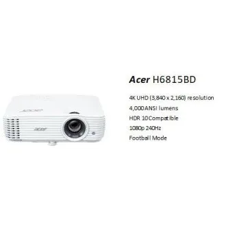 Acer H6815GTV Google TV, DLP, 4K UHD 3840x2160/4000 ANSI lm/10.000:1/2xHDMI/repro 1x10W/3,1 kg Acer H6815GTV Google TV, DLP, 4K UHD 3840x2160/4000 ANSI lm/10.000:1/2xHDMI/repro 1x10W/3,1 kg