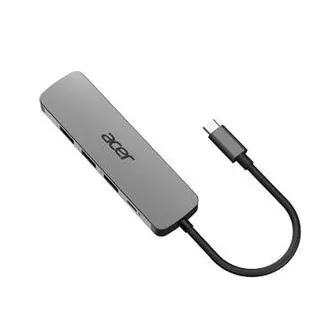 Stație de andocare Acer 5IN1 Mini, dongle Type-C, 1x HDMI (până la 3840x2160@60hz), 3x porturi USB 3.0 5Gbps, 1x port PD Type-C până la 100W (oaspete)