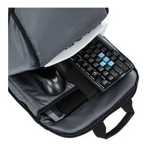 Rucsac Predator Urban 18" (PBG510); rucsac negru cu elemente albastre, material impermeabil și rezistent la abraziune, pentru 18", 27l, 0.6kg