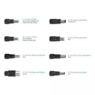 AVACOM QuickTIP 250W - adaptor universal pentru laptopuri + 8 conectori