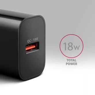 AXAGON ACU-QC18, încărcător de rețea 18W, 1x port USB-A, QC3.0/AFC/Apple, negru