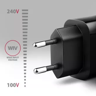 AXAGON ACU-QC18, încărcător de rețea 18W, 1x port USB-A, QC3.0/AFC/Apple, negru
