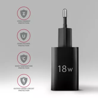 AXAGON ACU-QC18, încărcător de rețea 18W, 1x port USB-A, QC3.0/AFC/Apple, negru