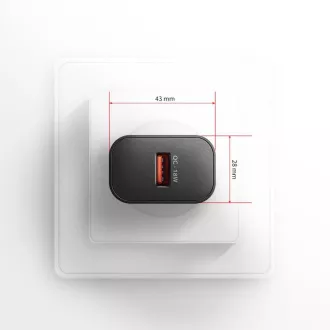 AXAGON ACU-QC18, încărcător de rețea 18W, 1x port USB-A, QC3.0/AFC/Apple, negru