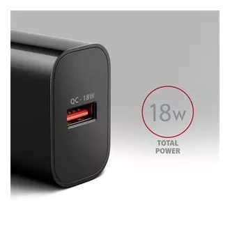 AXAGON ACU-QC18, încărcător de rețea 18W, 1x port USB-A, QC3.0/AFC/Apple, negru