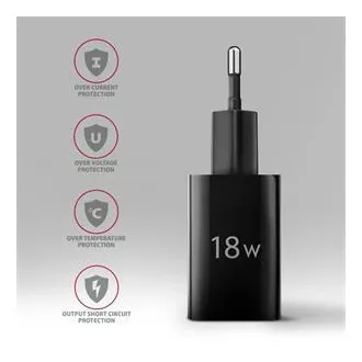 AXAGON ACU-QC18, încărcător de rețea 18W, 1x port USB-A, QC3.0/AFC/Apple, negru