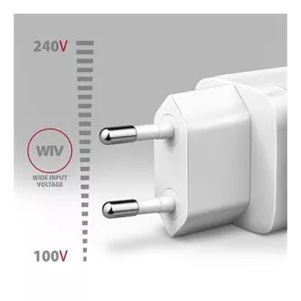 AXAGON ACU-PD20W, încărcător de rețea 20W, 1x port USB-C, PD3.0/PPS/QC4+/AFC/Apple, alb
