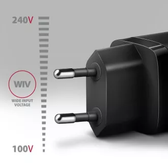 AXAGON ACU-PD30, încărcător de rețea Sil 30W, 1x port USB-C, PD3.0/PPS/QC4+/SFC/AFC/Apple, negru