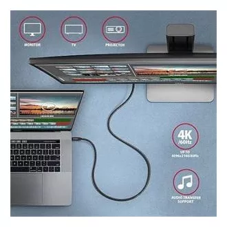 AXAGON BUCM32-CM05AB, cablu SPEED+ USB-C <-> USB-C, 0.5m, USB 20Gbps, PD 100W 5A, 4K HD, ALU, împletit, negru AXAGON BUCM32-CM05AB, cablu SPEED+ USB-C <-> USB-C, 0.5m, USB 20Gbps, PD 100W 5A, 4K HD, ALU, împletit, negru